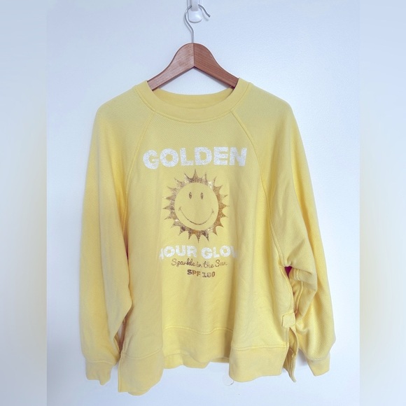 Aerie Smiley® Beach Party Crew Sweatshirt - size small - Picture 4 of 8